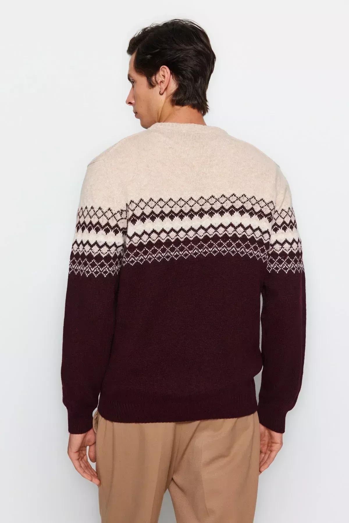 Burgundy Slim Sweater, Burgundy, large image number 6