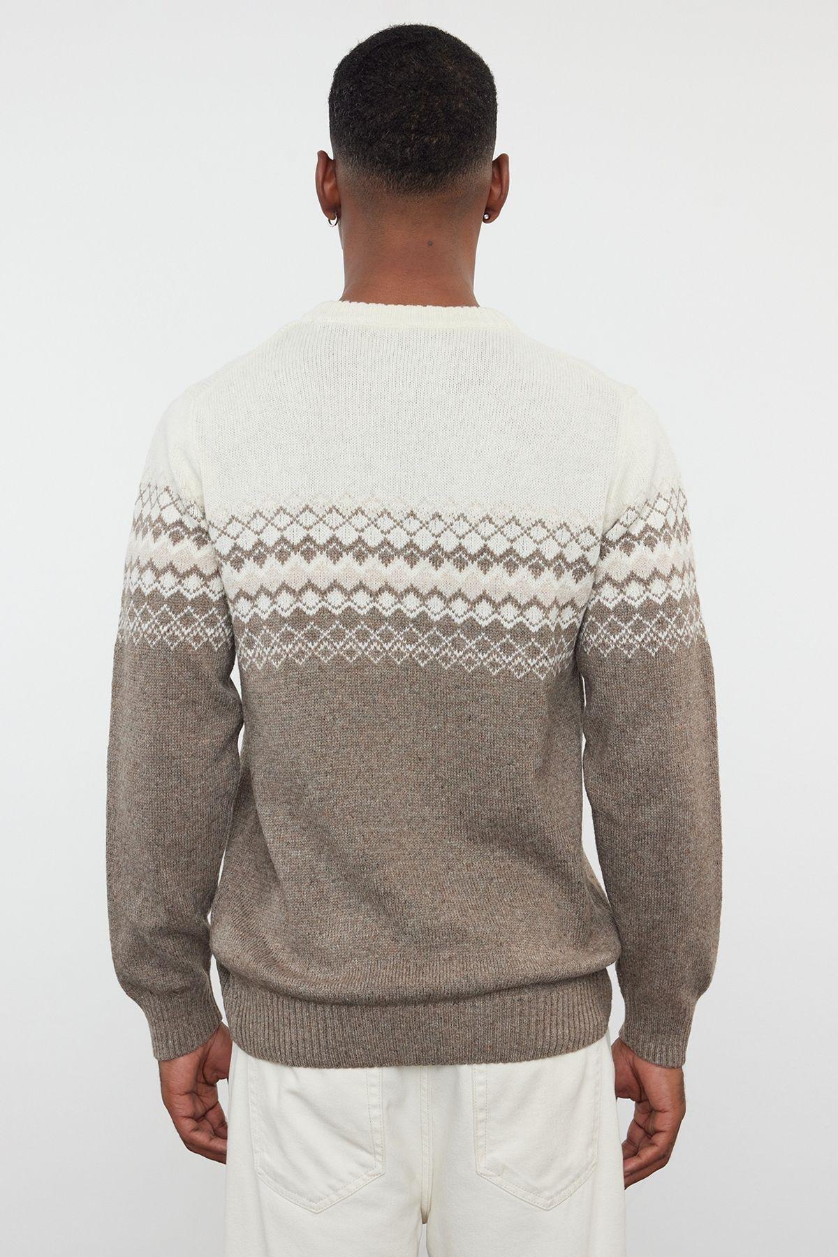 Geometric Print Knitwear Sweater, , large image number 4