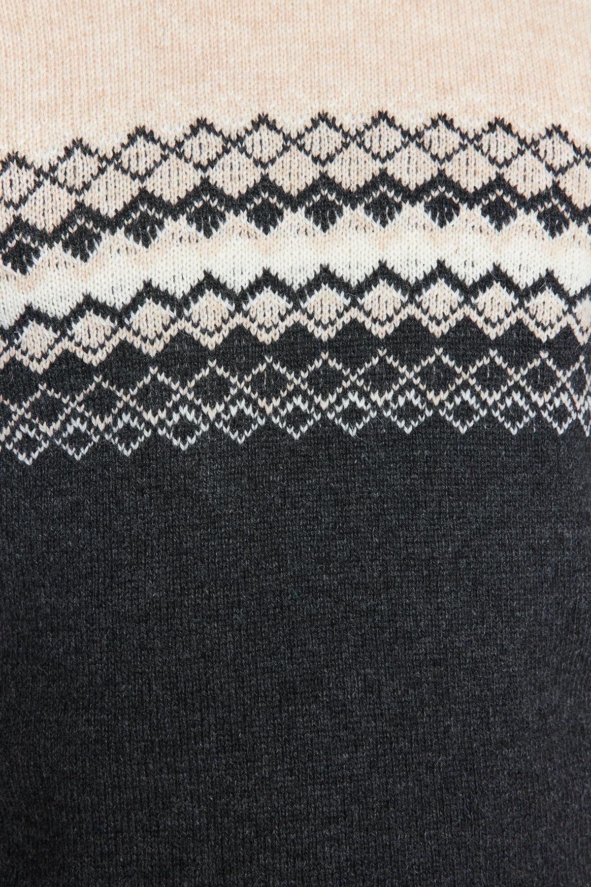 Grey Colour Block Slim Sweater, , large image number 5