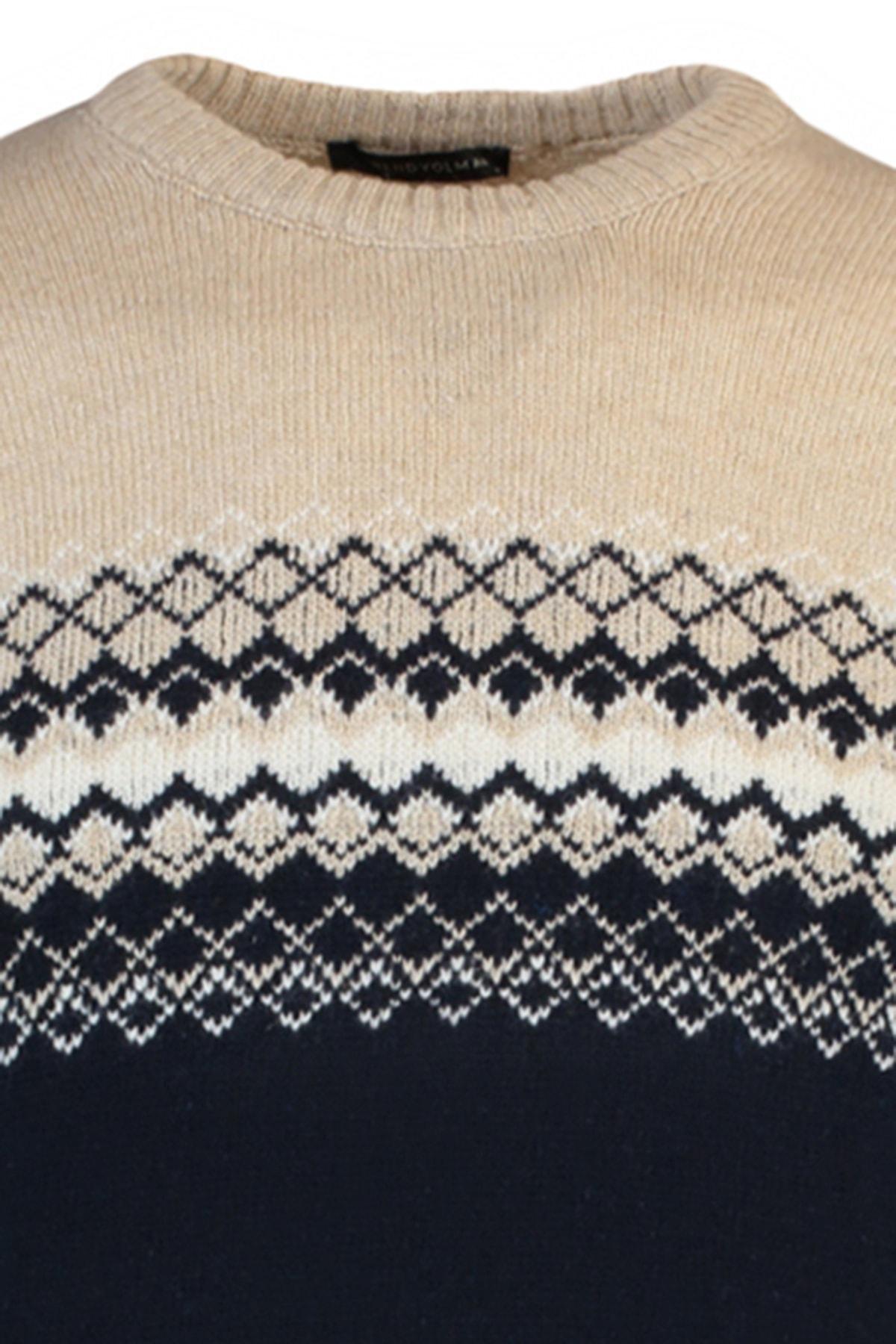 Navy Crew Neck Slim Sweater, Dark blue, large image number 6
