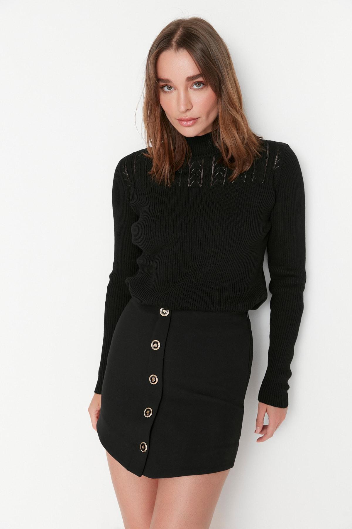 Black Slim Sweater, Black, large image number 2