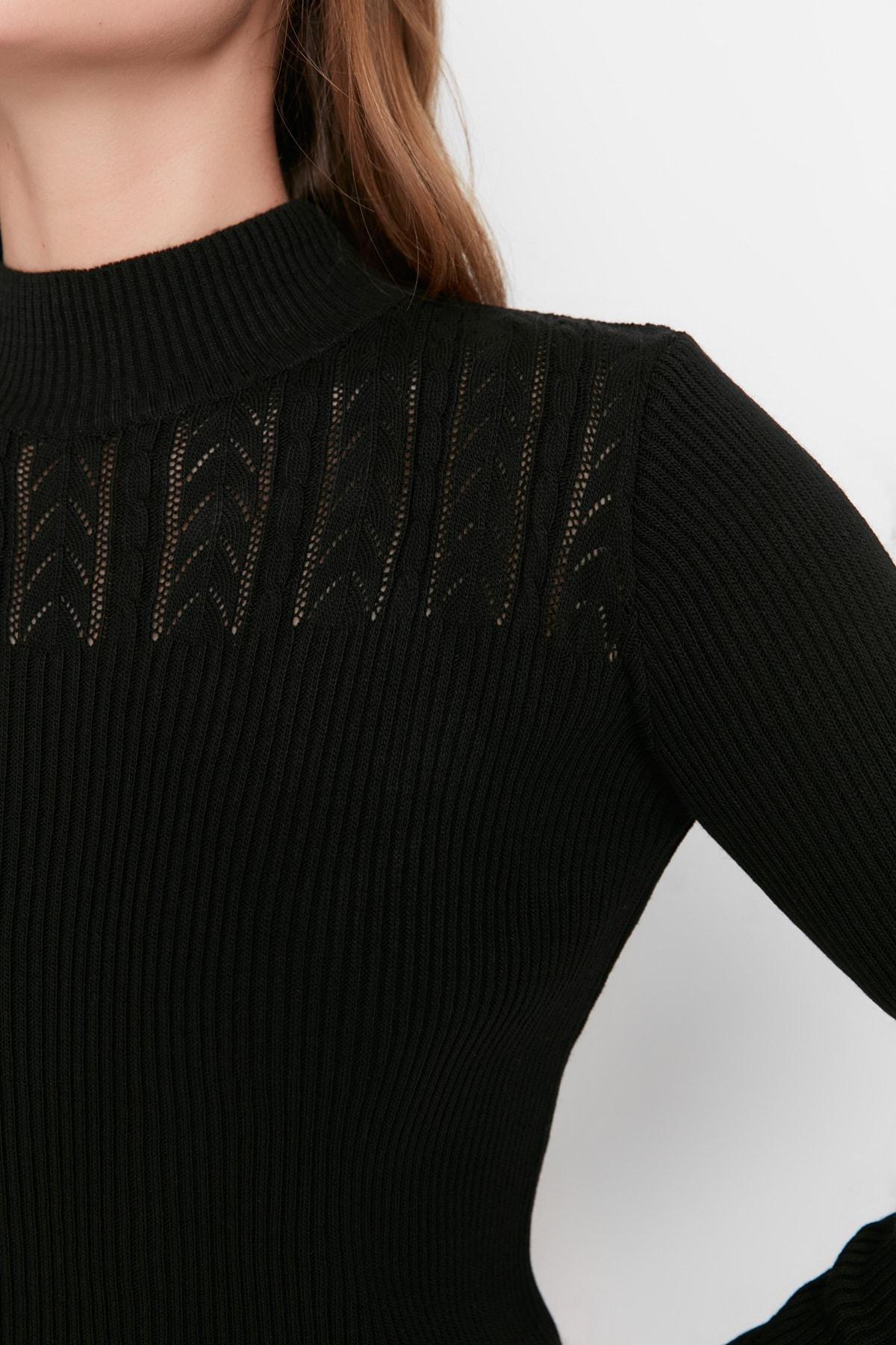 Black Slim Sweater, Black, large image number 3