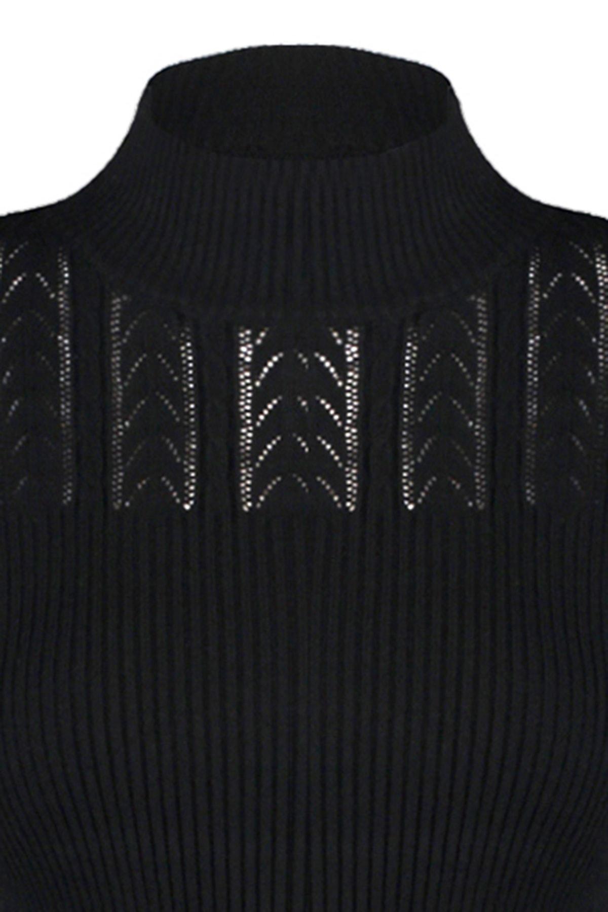 Black Slim Sweater, Black, large image number 6
