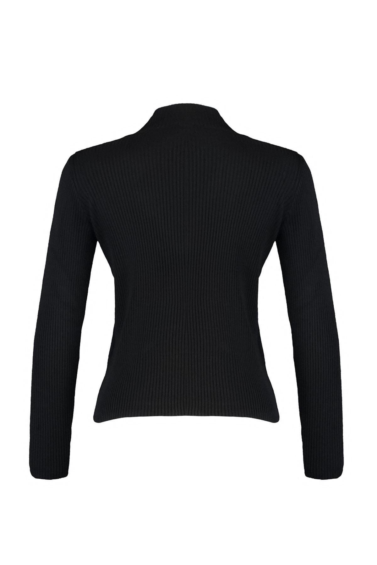 Black Slim Sweater, Black, large image number 7