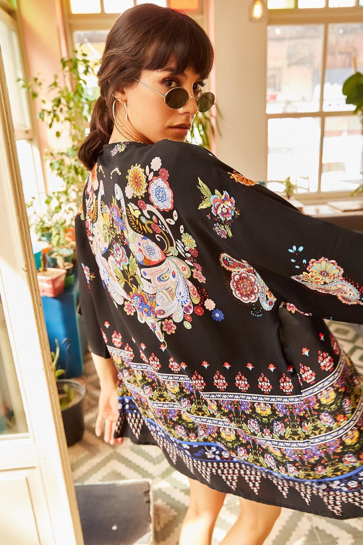 Black Skirt Juicy Kimono, , large image number 2