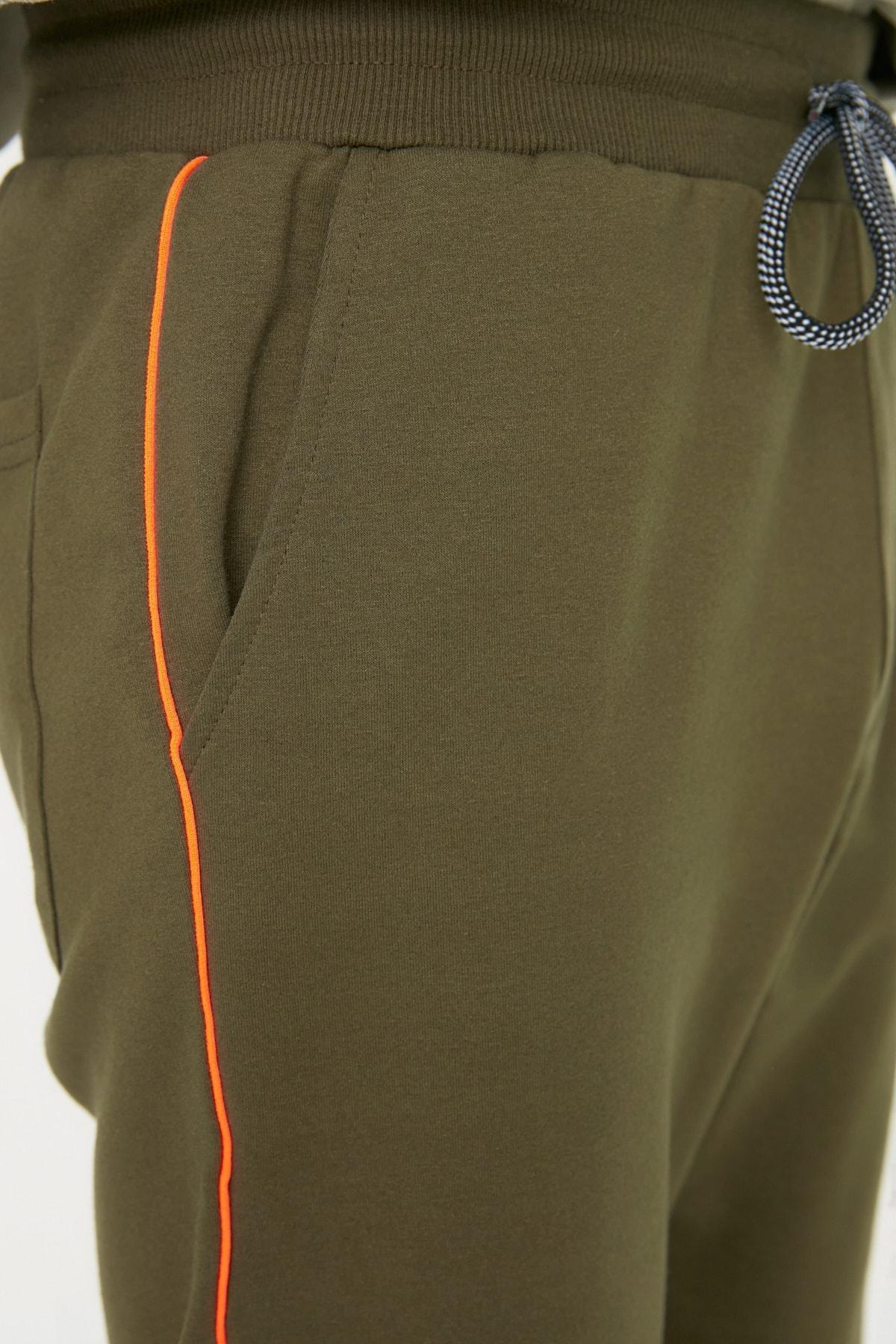 Green Mid Waist Joggers Sweatpants, , large image number 2