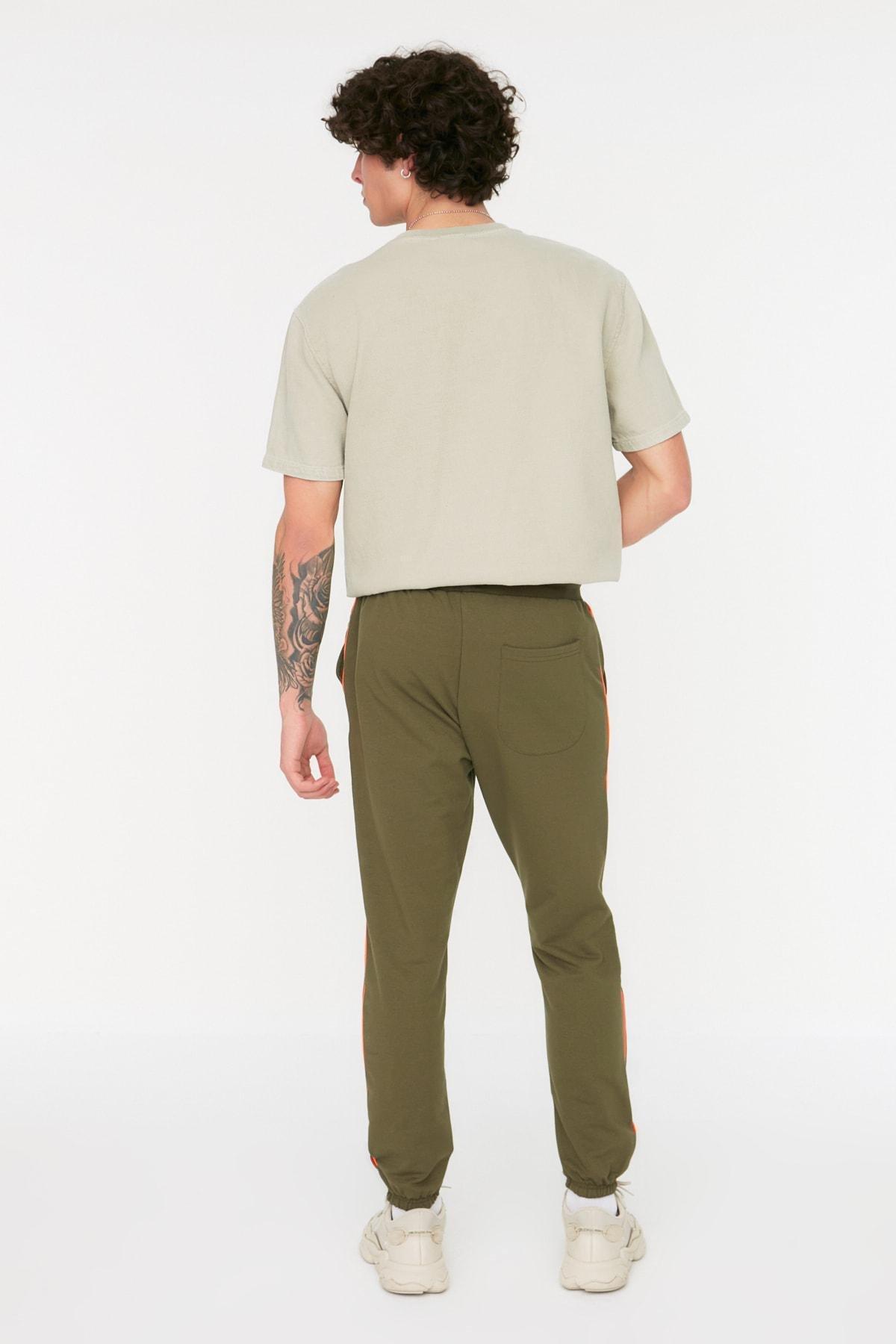 Green Mid Waist Joggers Sweatpants, , large image number 4