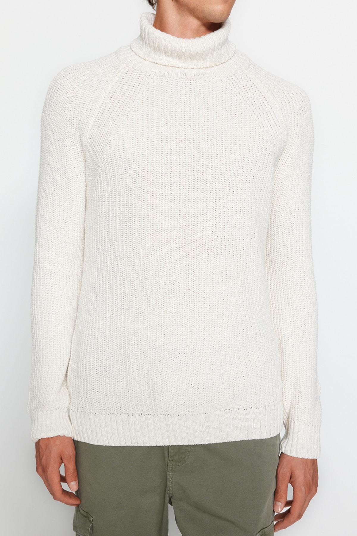 White Knitwear Sweater, , large image number 4