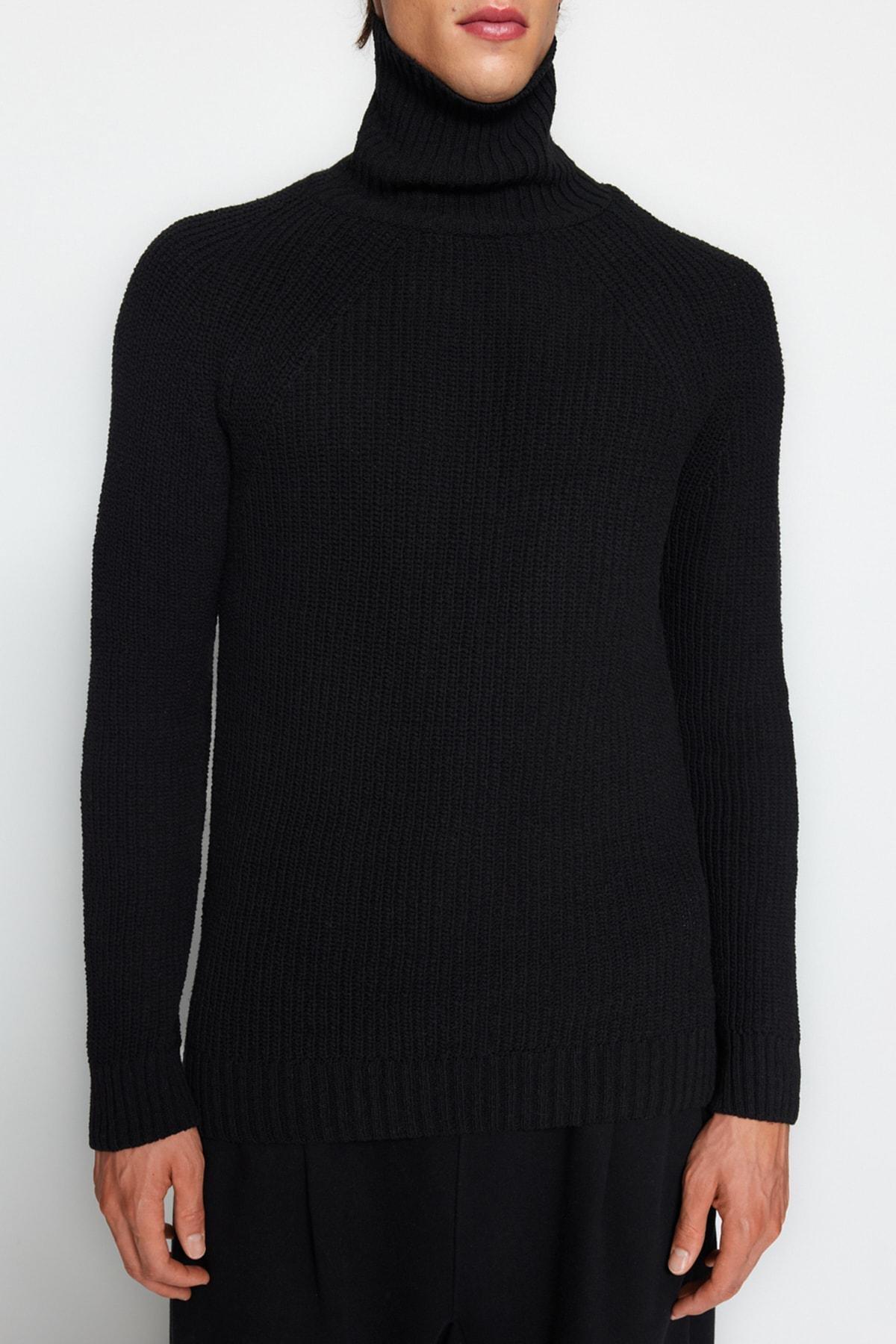 Black Knitwear Sweater, , large image number 2