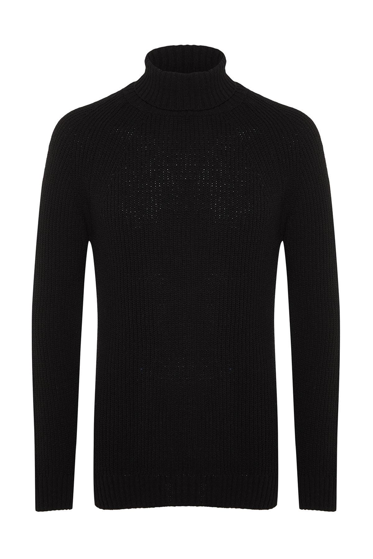 Black Knitwear Sweater, , large image number 5