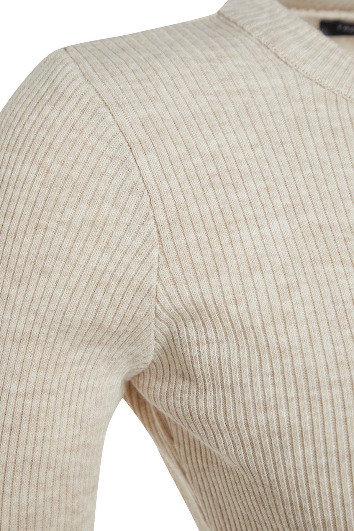 Grey Crew Neck Plain Dress, , large image number 6