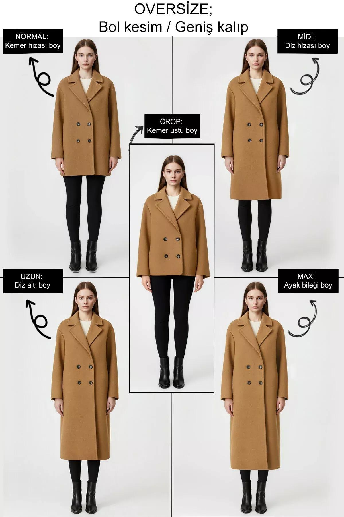 Grey Oversize Coat, Grey, large image number 3