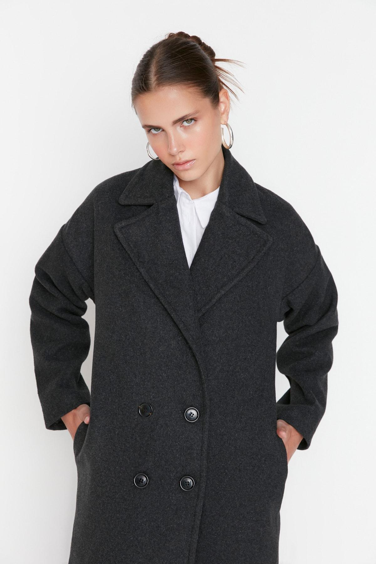 Grey Long Puffer Max Coat, , large image number 5