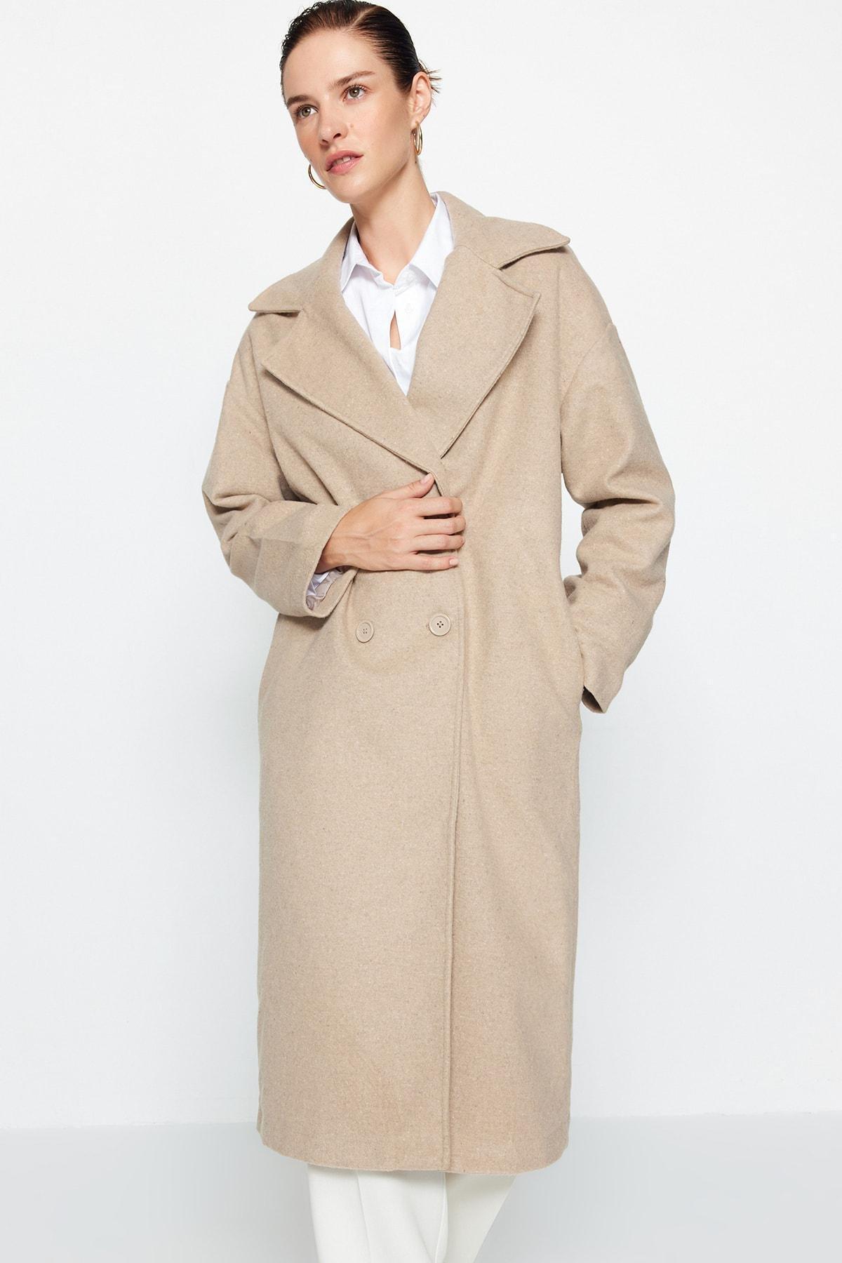 Grey Long Puffer Max Coat, , large image number 6
