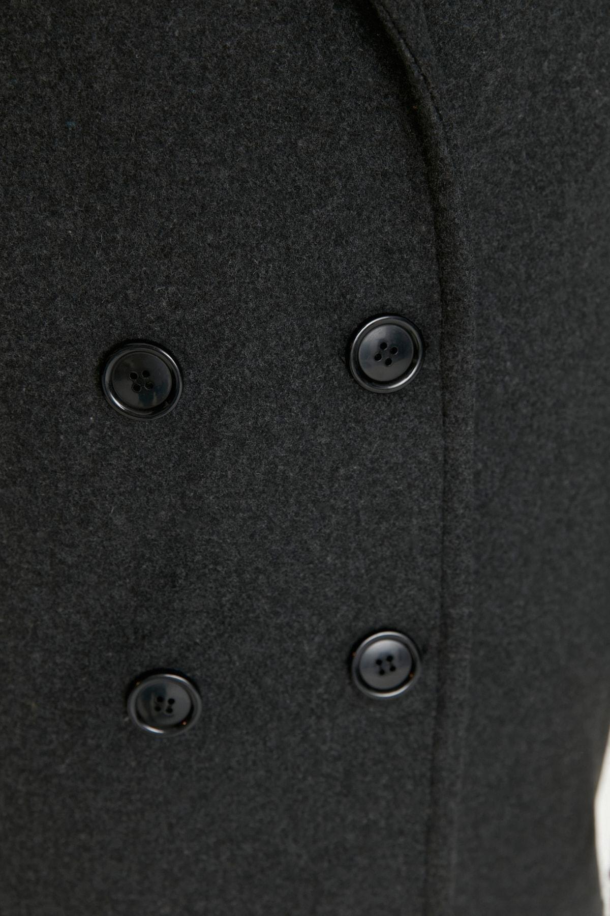 Grey Long Puffer Max Coat, , large image number 7