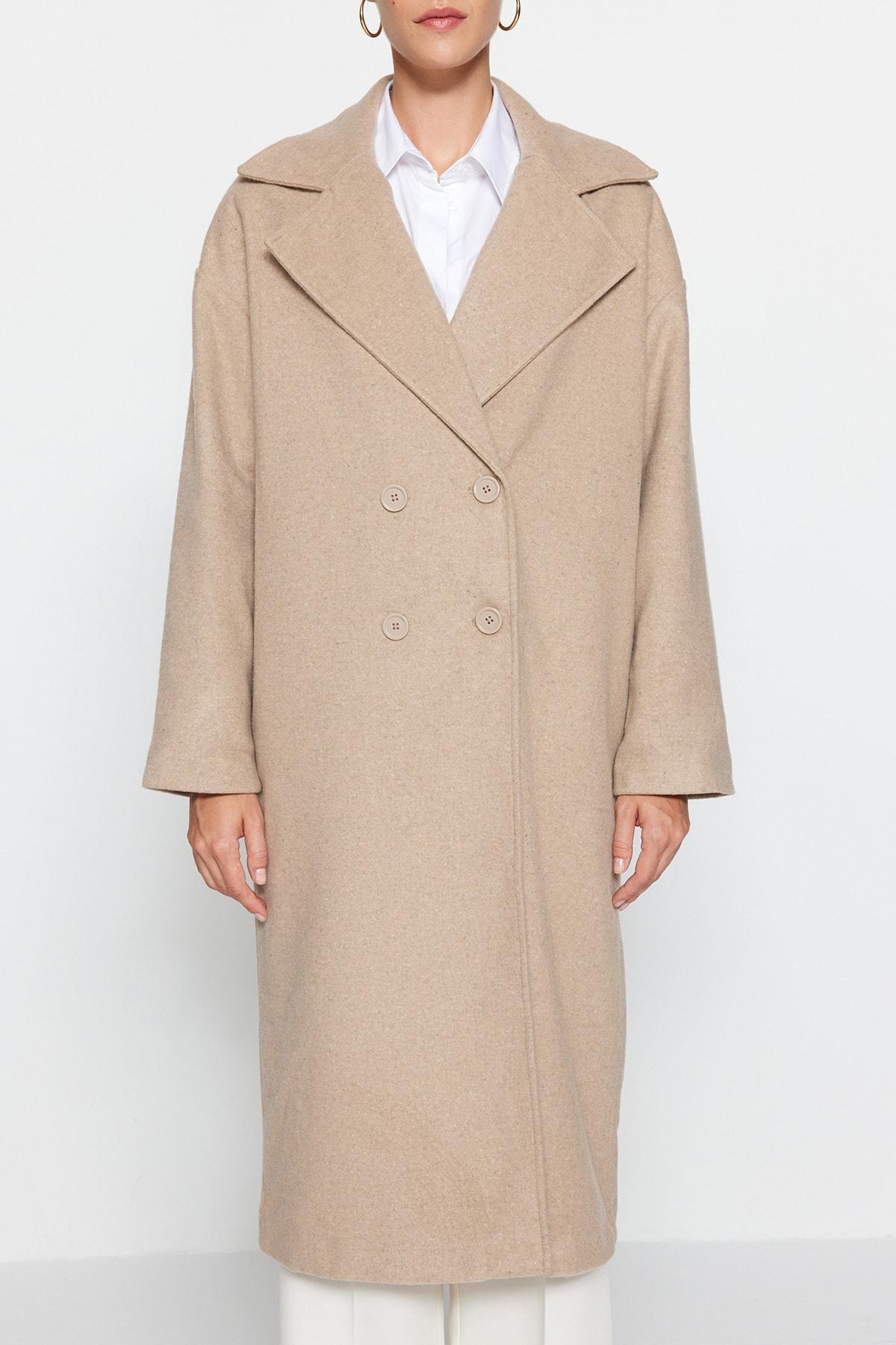 Grey Long Puffer Max Coat, , large image number 8