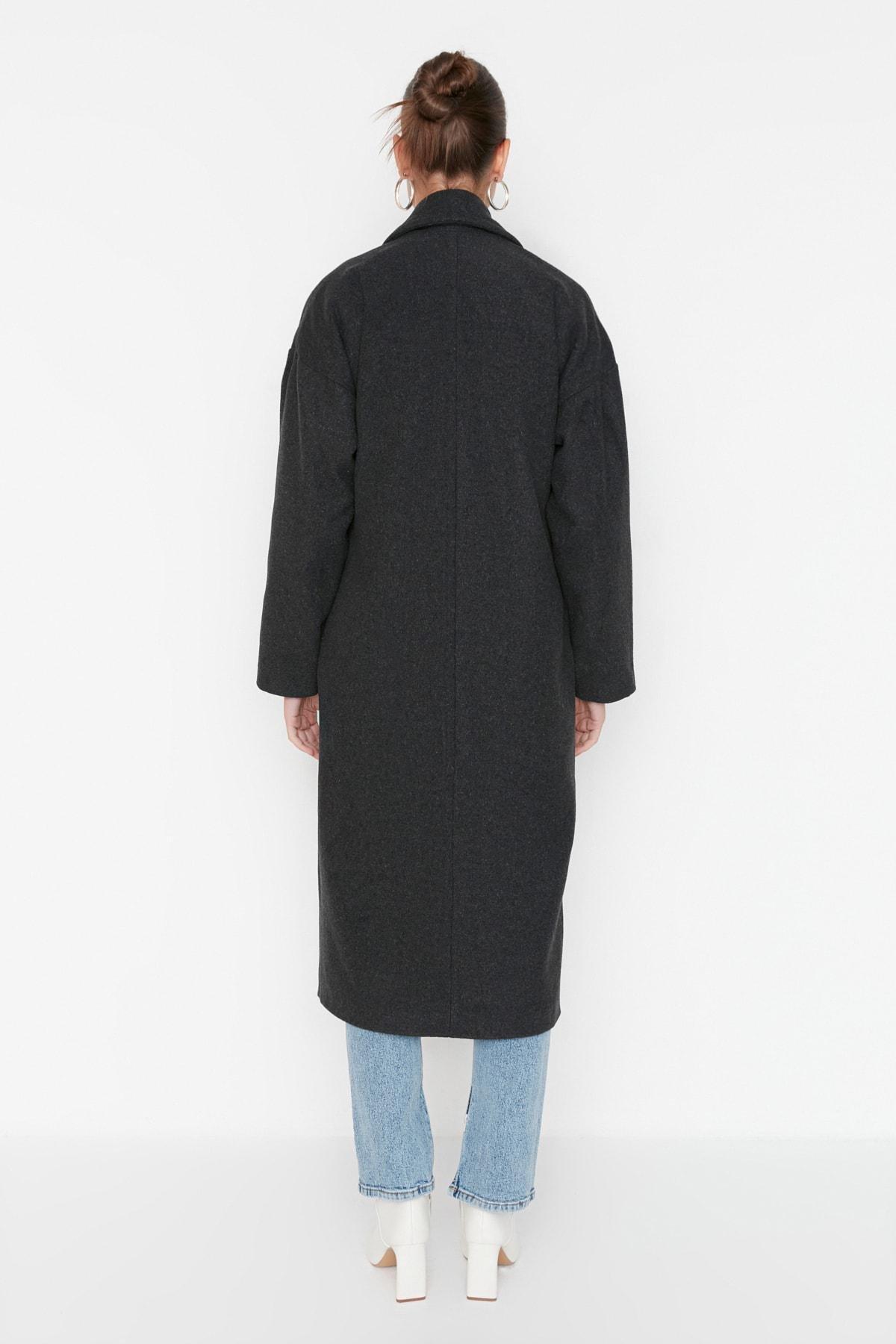 Grey Long Puffer Max Coat, , large image number 9