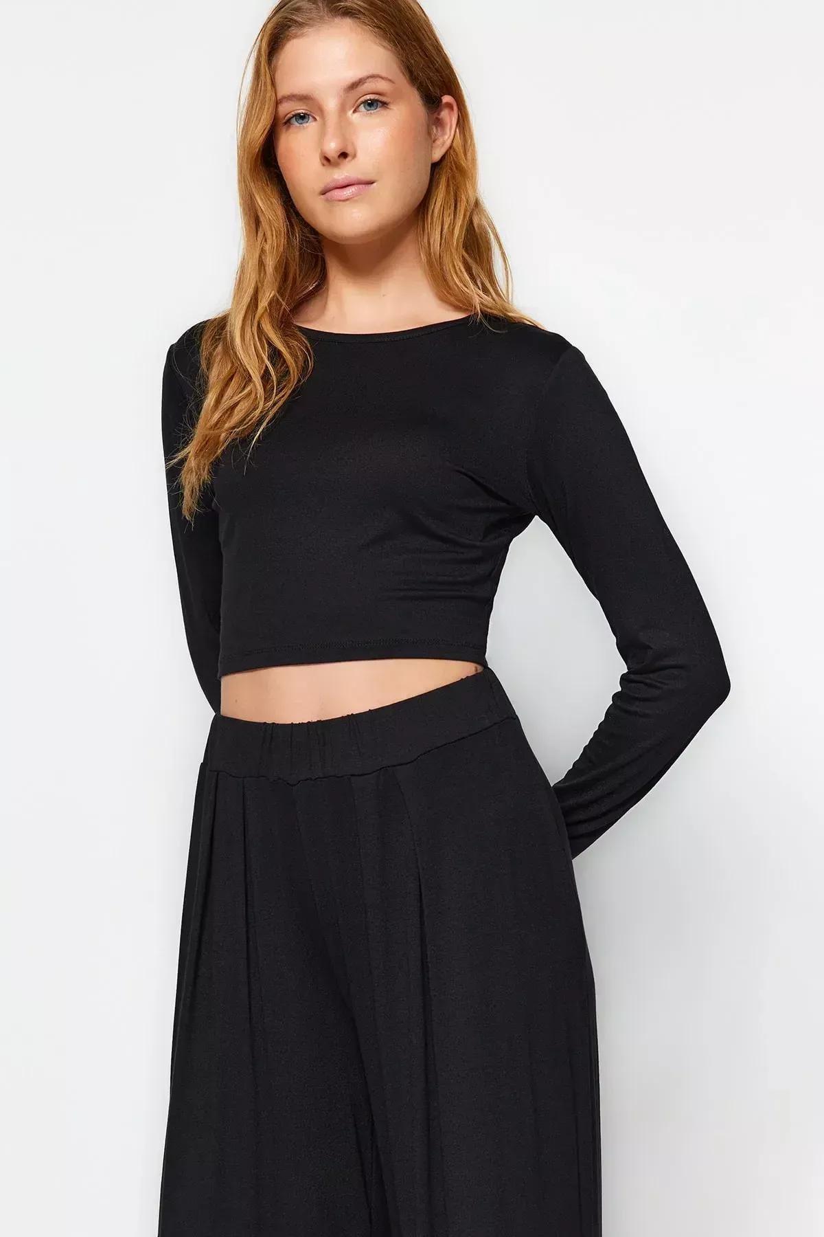 Black Relaxed Co-Ord Set, Black, large image number 1