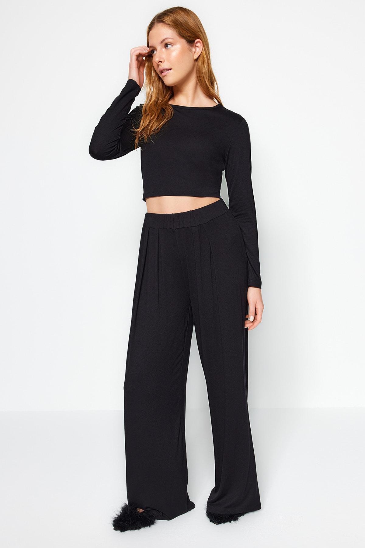 Black Relaxed Co-Ord Set, Black, large image number 3