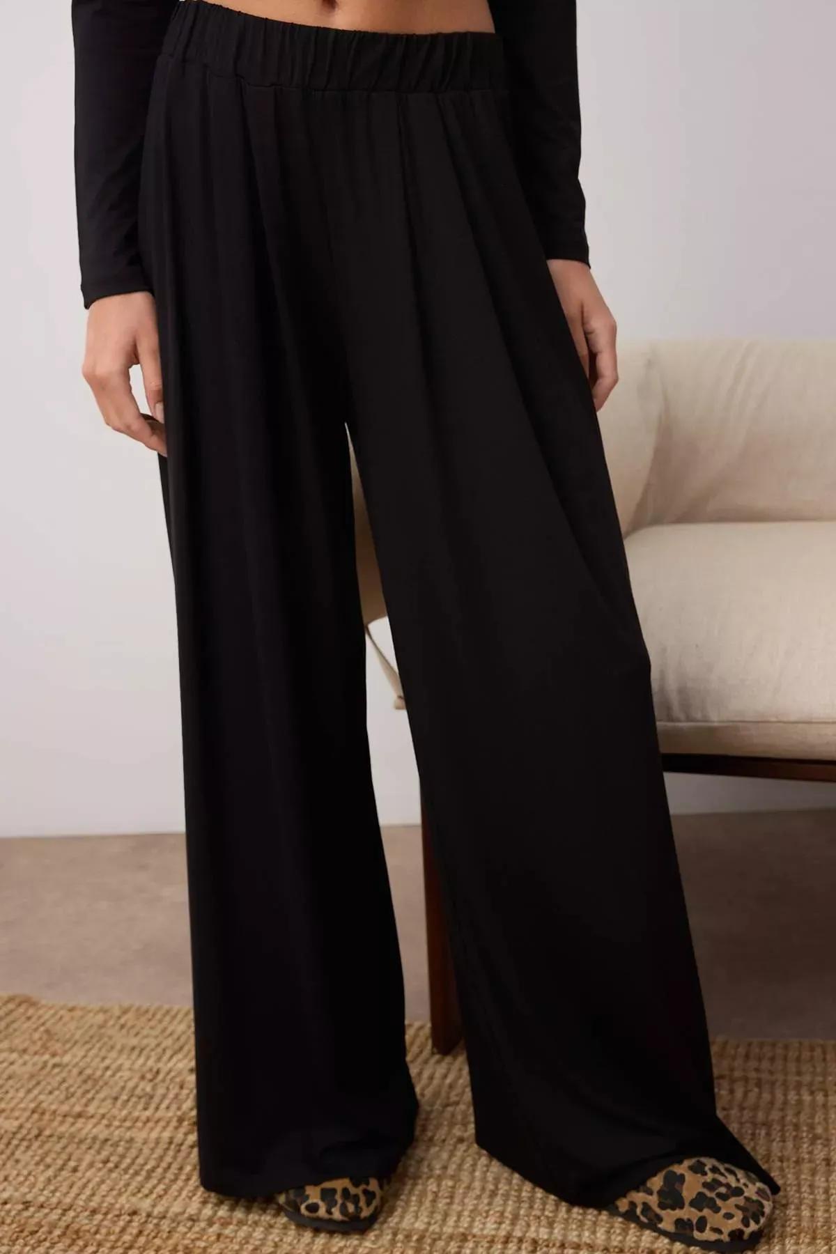 Black Relaxed Co-Ord Set, Black, large image number 4