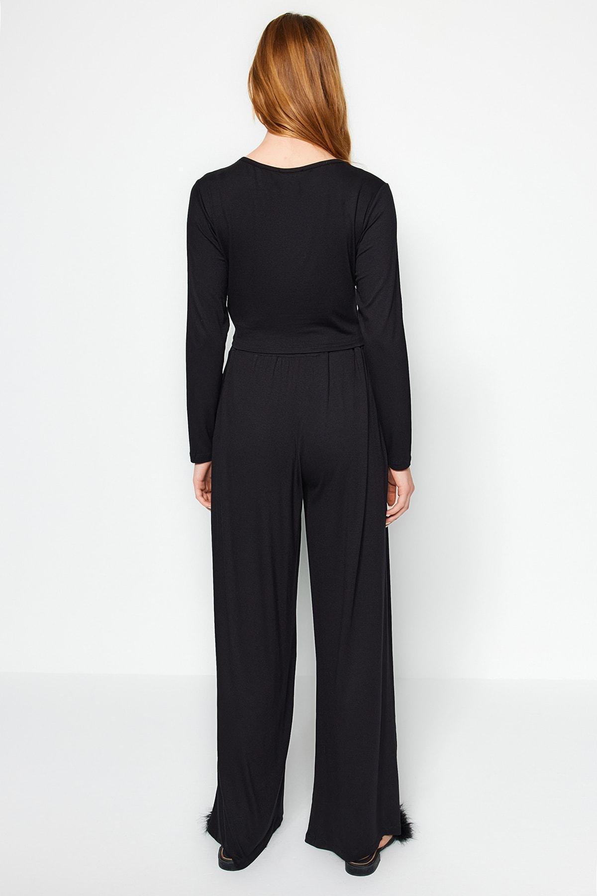 Black Relaxed Co-Ord Set, Black, large image number 7