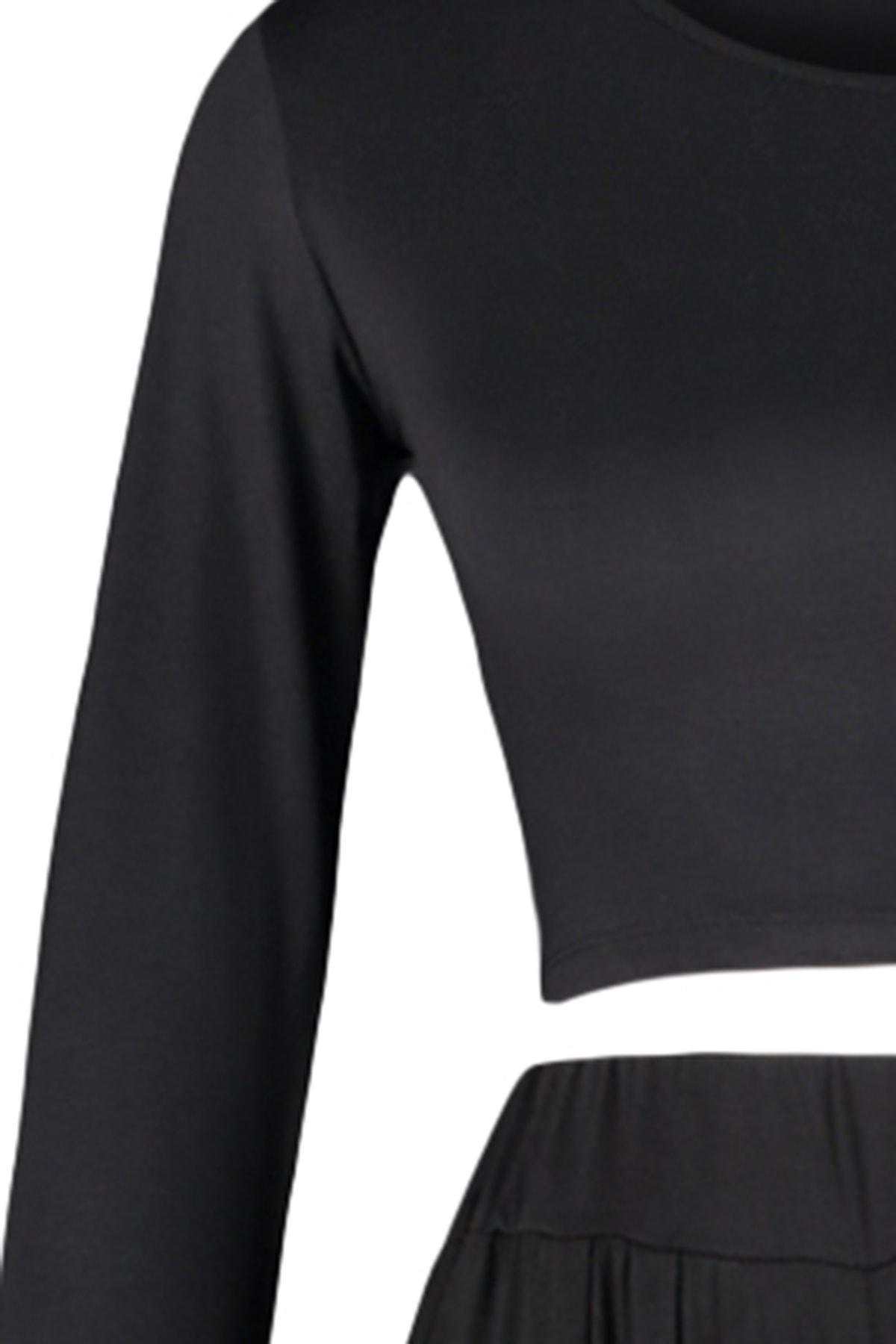 Black Relaxed Co-Ord Set, Black, large image number 8
