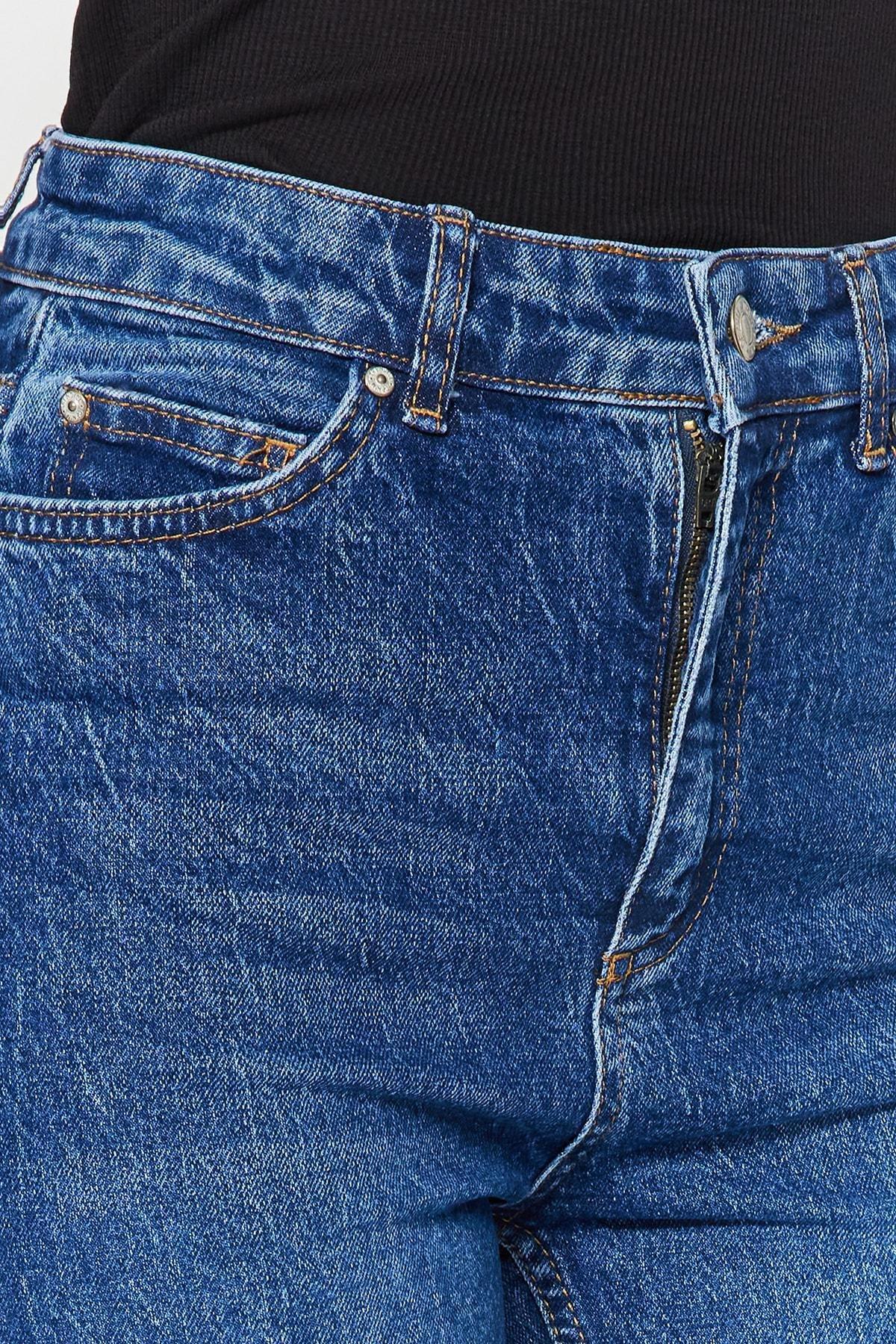 Blue Wide Leg Cotton Jeans, , large image number 14