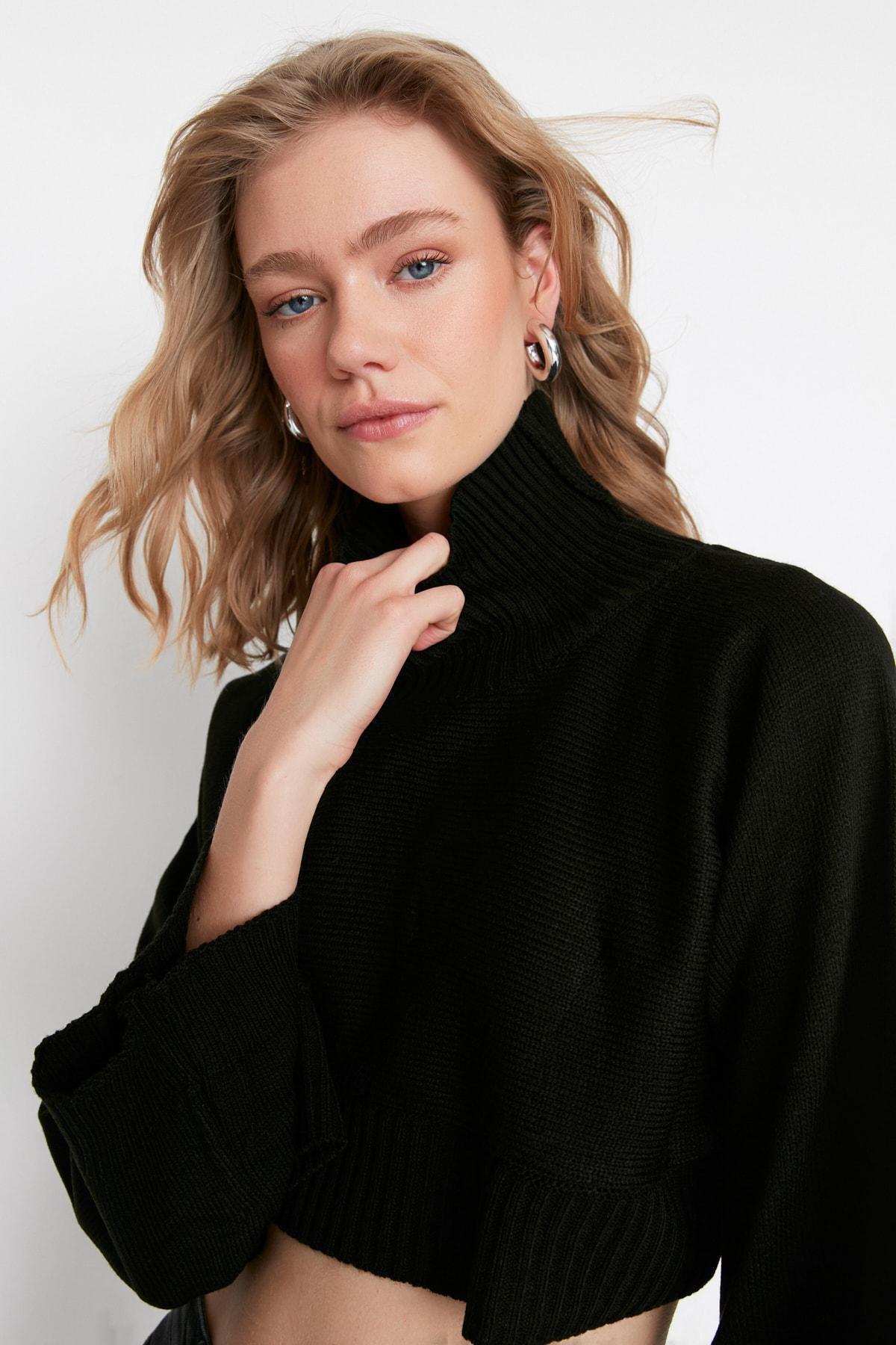 Black Regular Sweater, , large image number 0