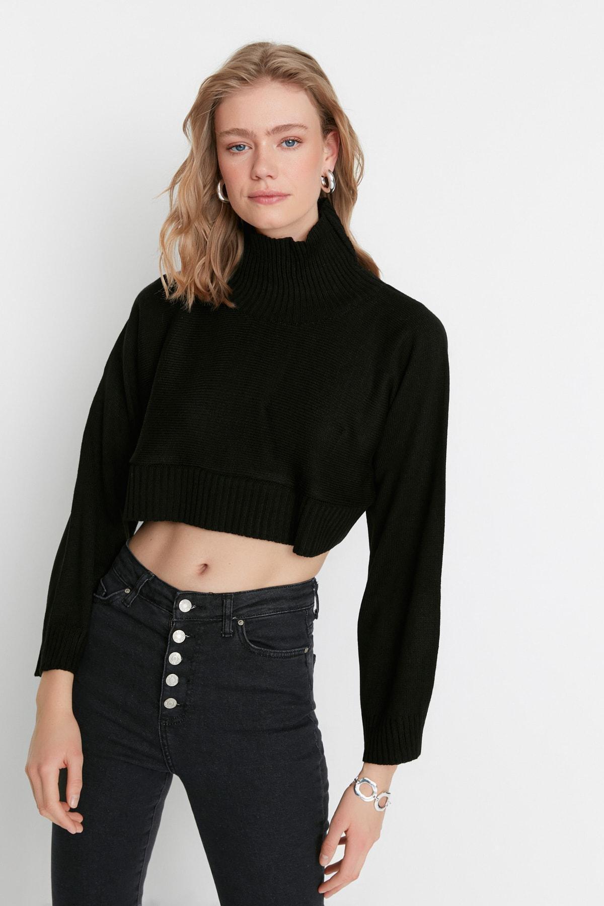 Black Regular Sweater, , large image number 2