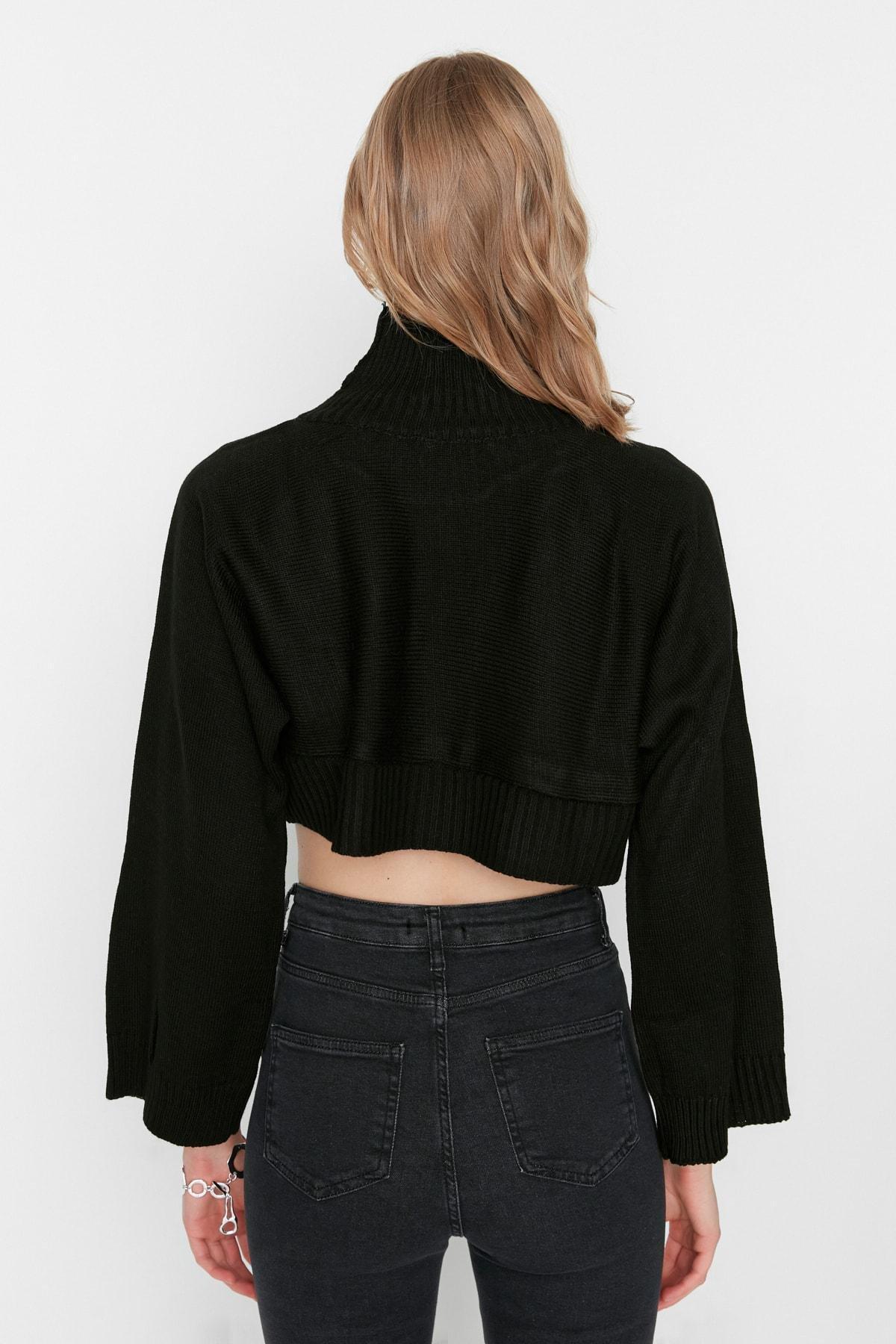 Black Regular Sweater, , large image number 4