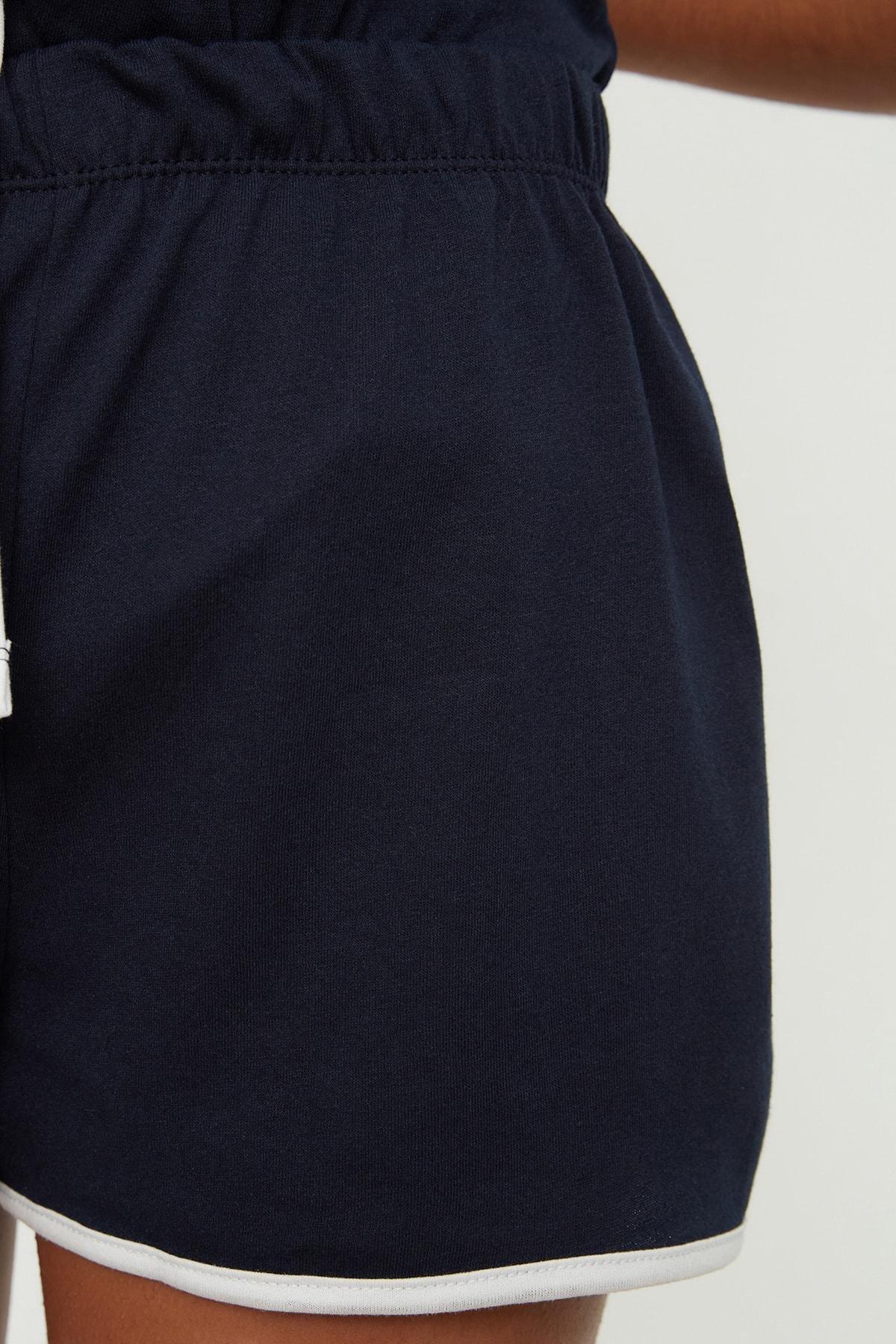 Navy Plain Pyjama Set, , large image number 6