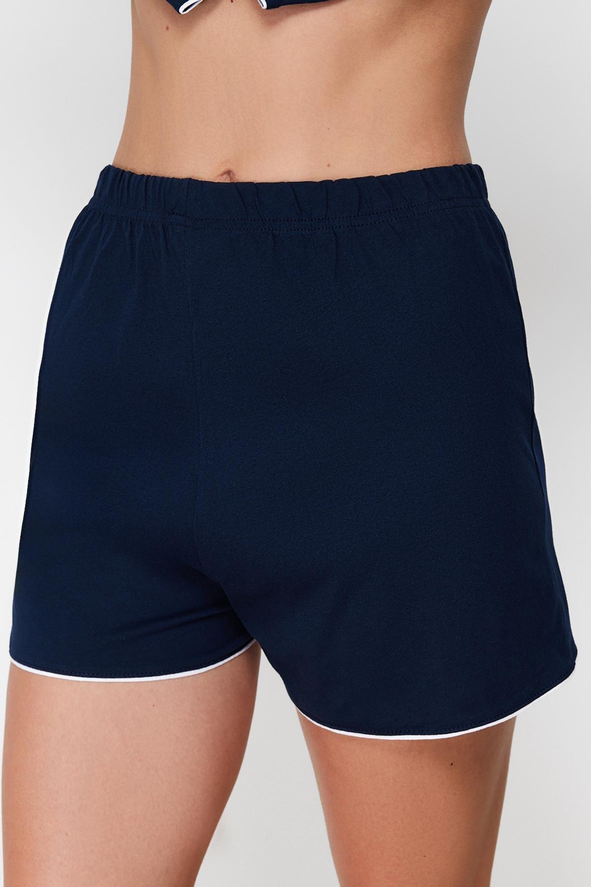 Navy Plain Pyjama Set, , large image number 7