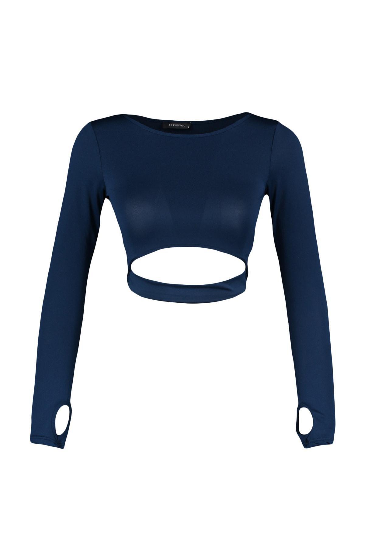 Blue Fitted Blouse, , large image number 5
