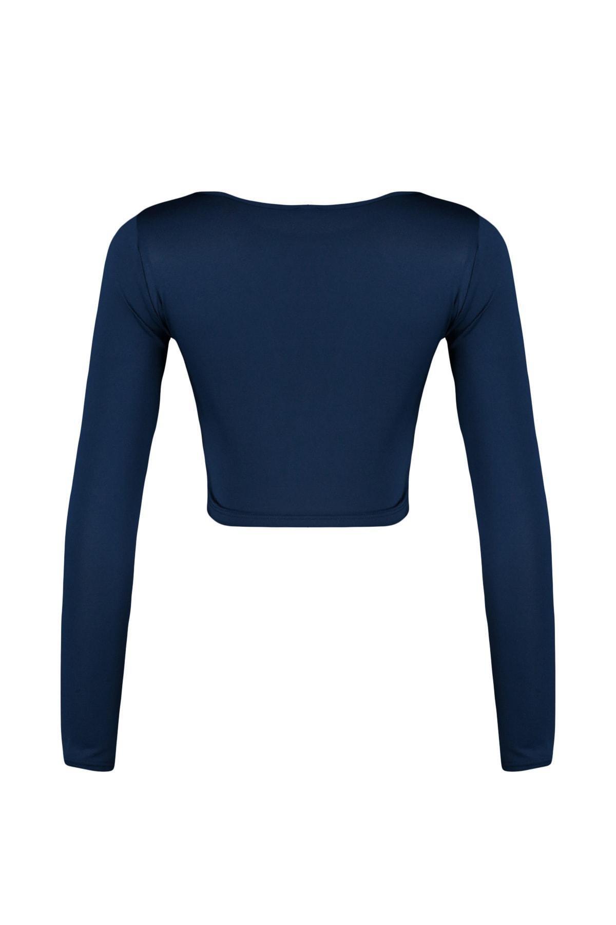 Blue Fitted Blouse, , large image number 7