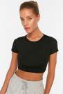 Trendyol - Black Fitted Crew Neck Blouse