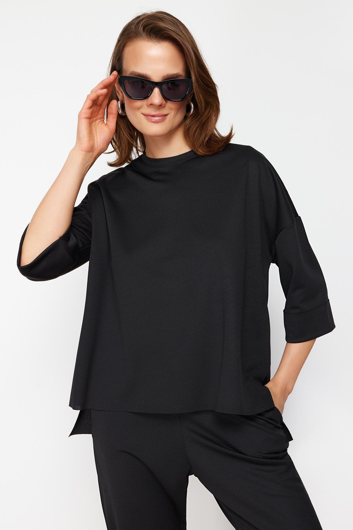 Black Oversize Co-Ord Set, , large image number 1
