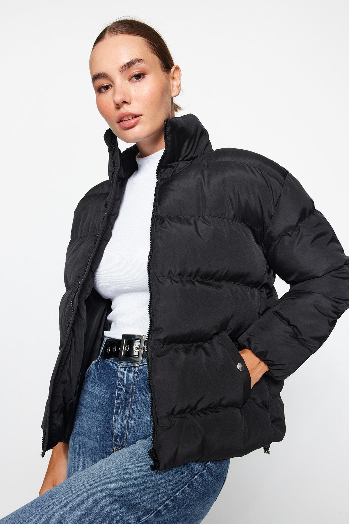 Black Puffer Jacket, , large image number 0