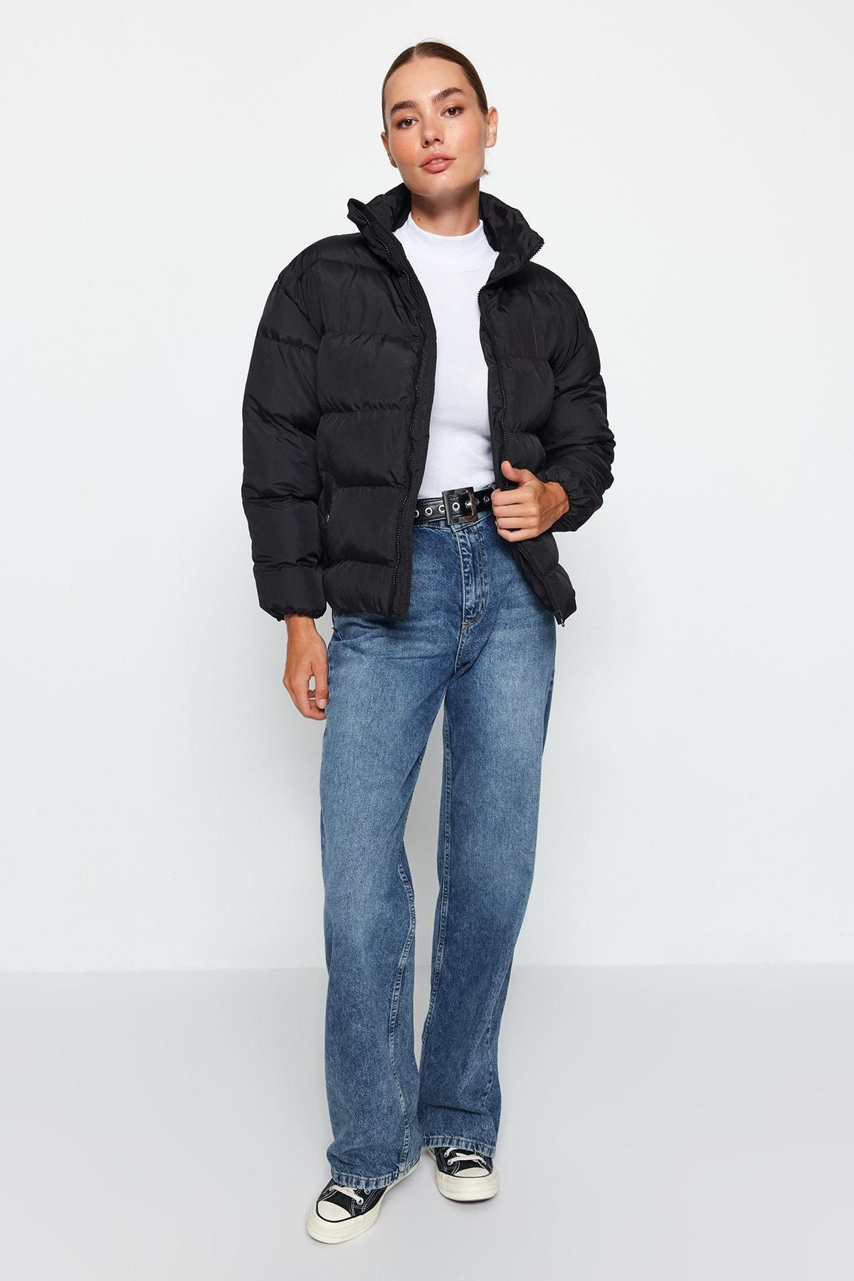 Black Puffer Jacket, , large image number 1