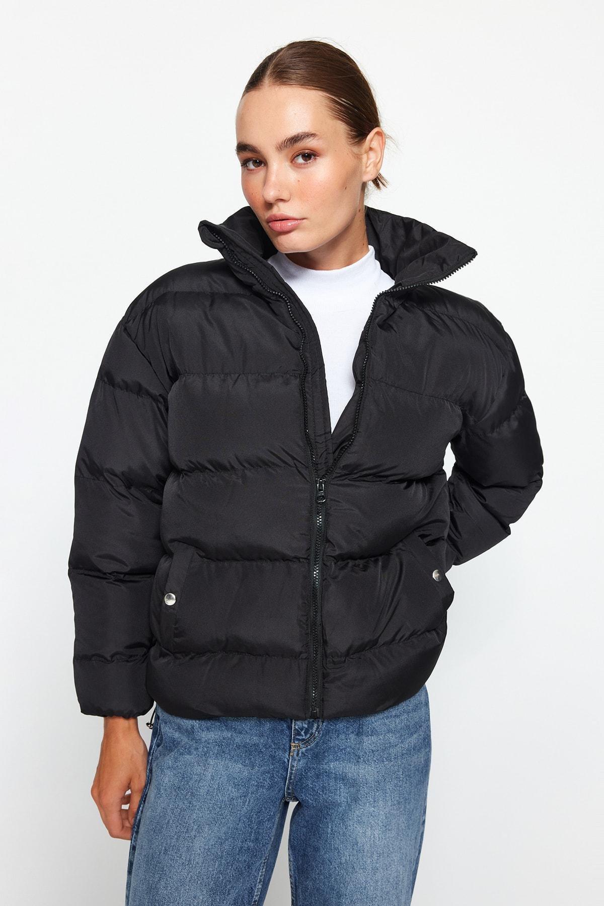 Black Puffer Jacket, , large image number 3