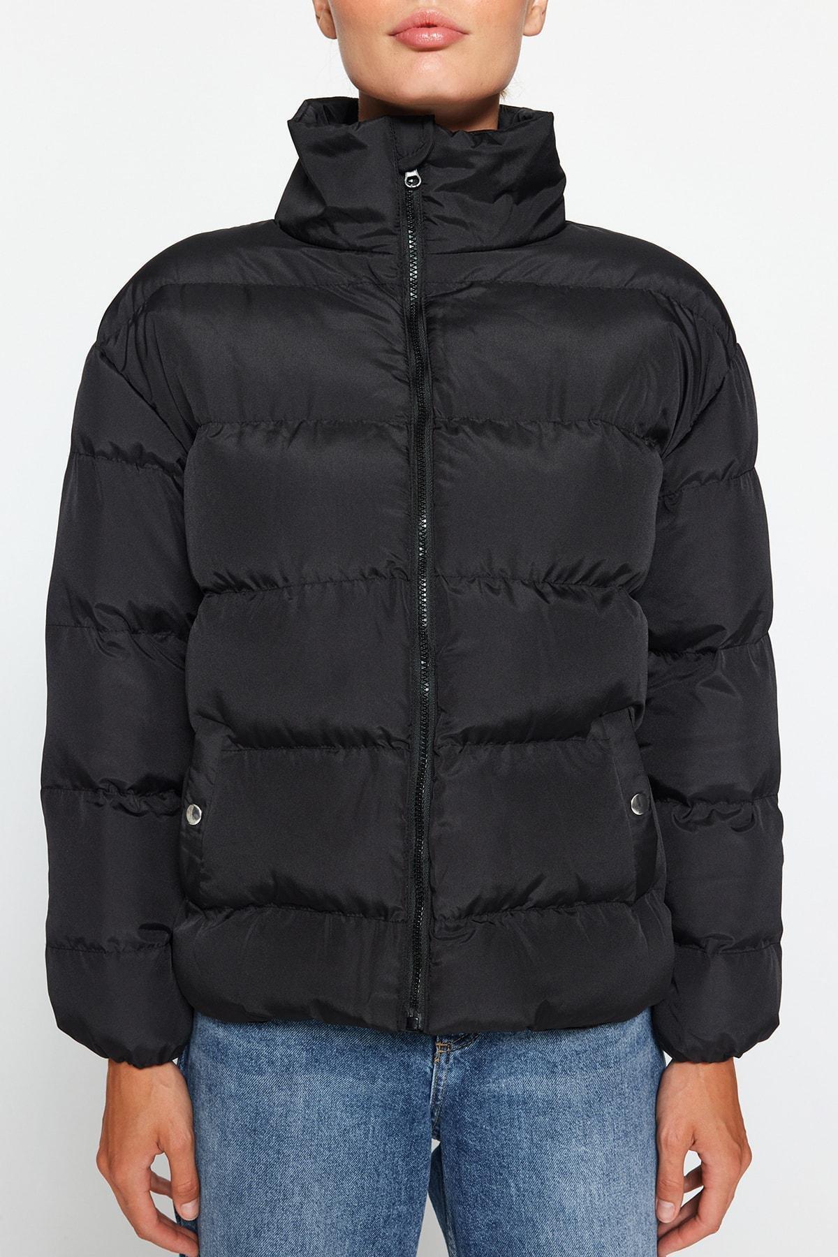 Black Puffer Jacket, , large image number 4