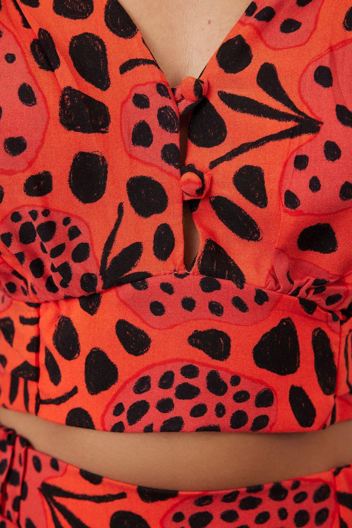 Red Polka-Dot Blouse Set, Tile, large image number 3