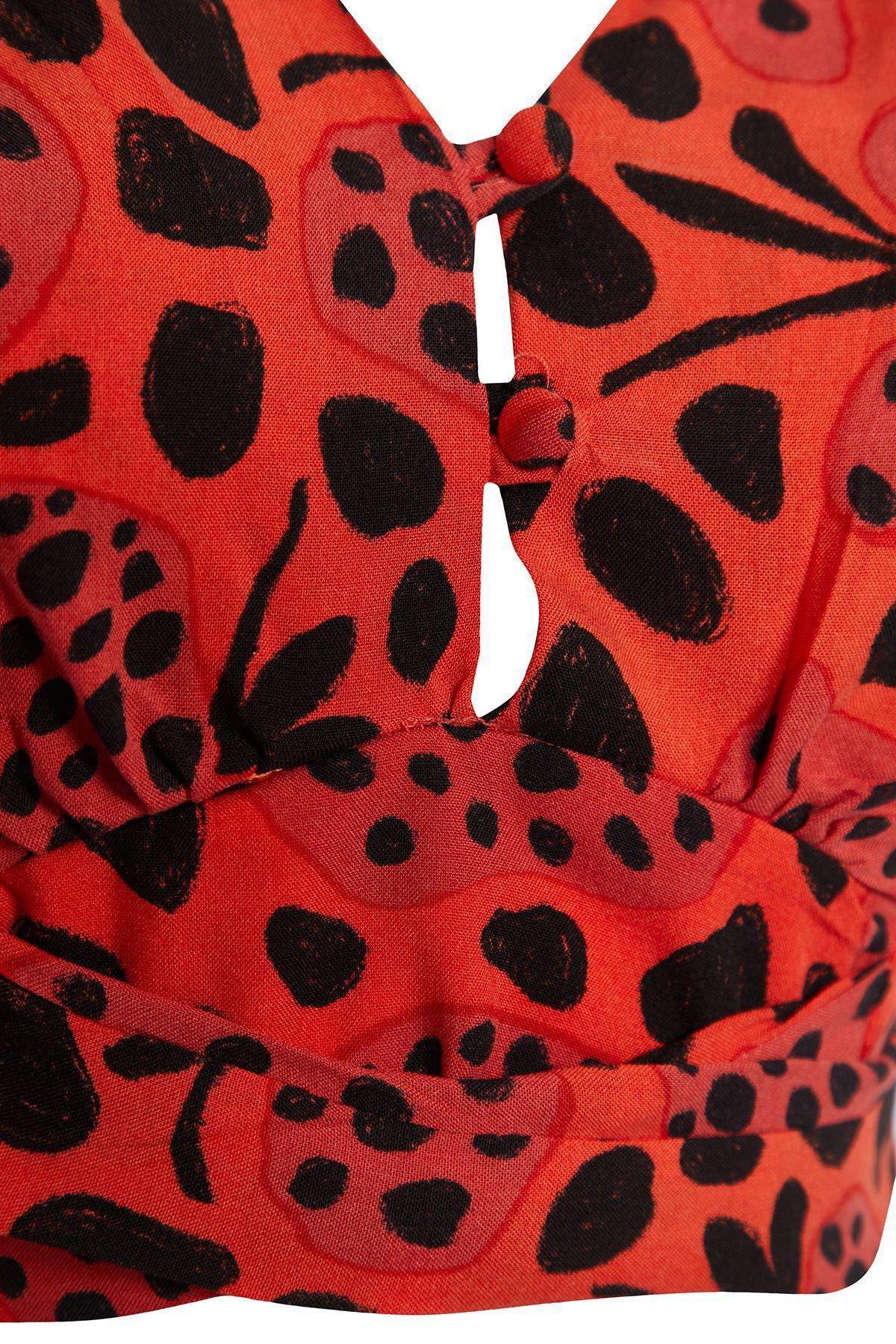 Red Polka-Dot Blouse Set, Tile, large image number 5