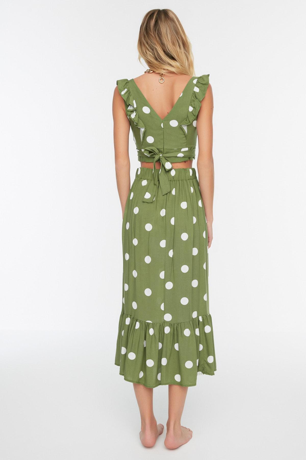 Khaki Polka Dot Co-Ord Set, Khaki, large image number 4