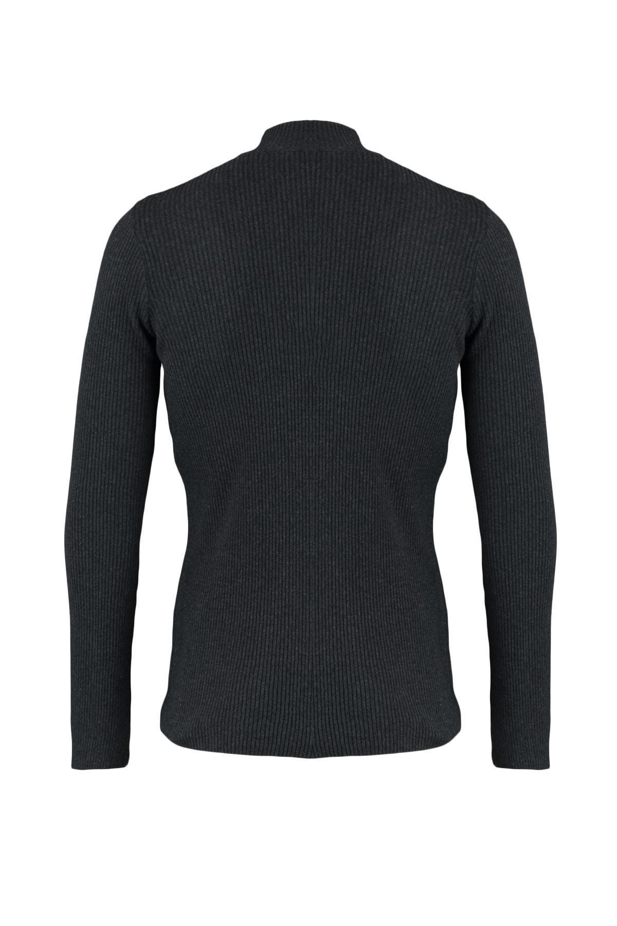 Gray High Neck Sweater, Gray, large image number 7