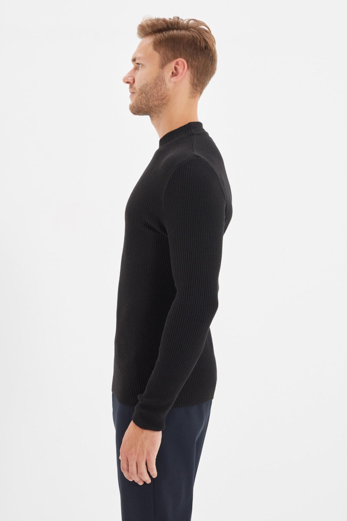 Black High Neck Sweater, Black, large image number 6