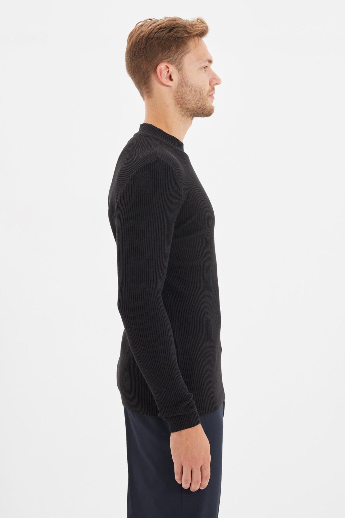 Black High Neck Sweater, Black, large image number 8