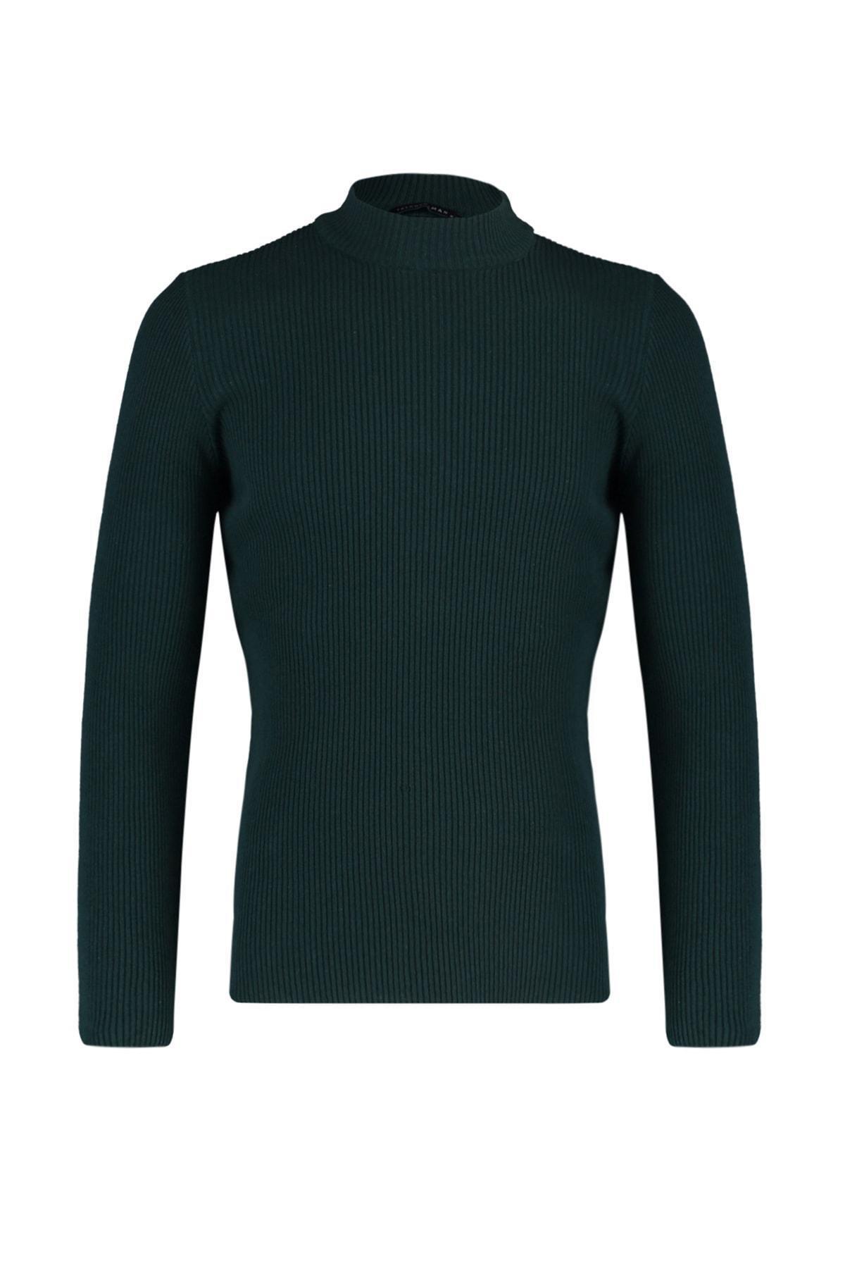 Green High Neck Sweater, Green, large image number 5