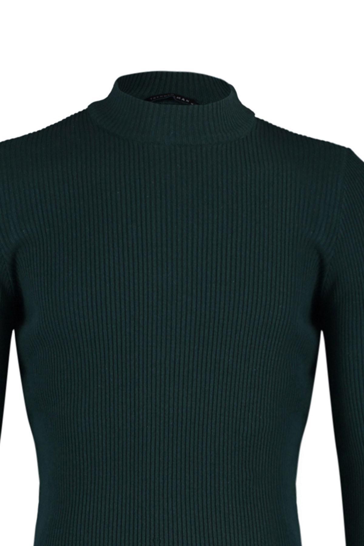 Green High Neck Sweater, Green, large image number 7
