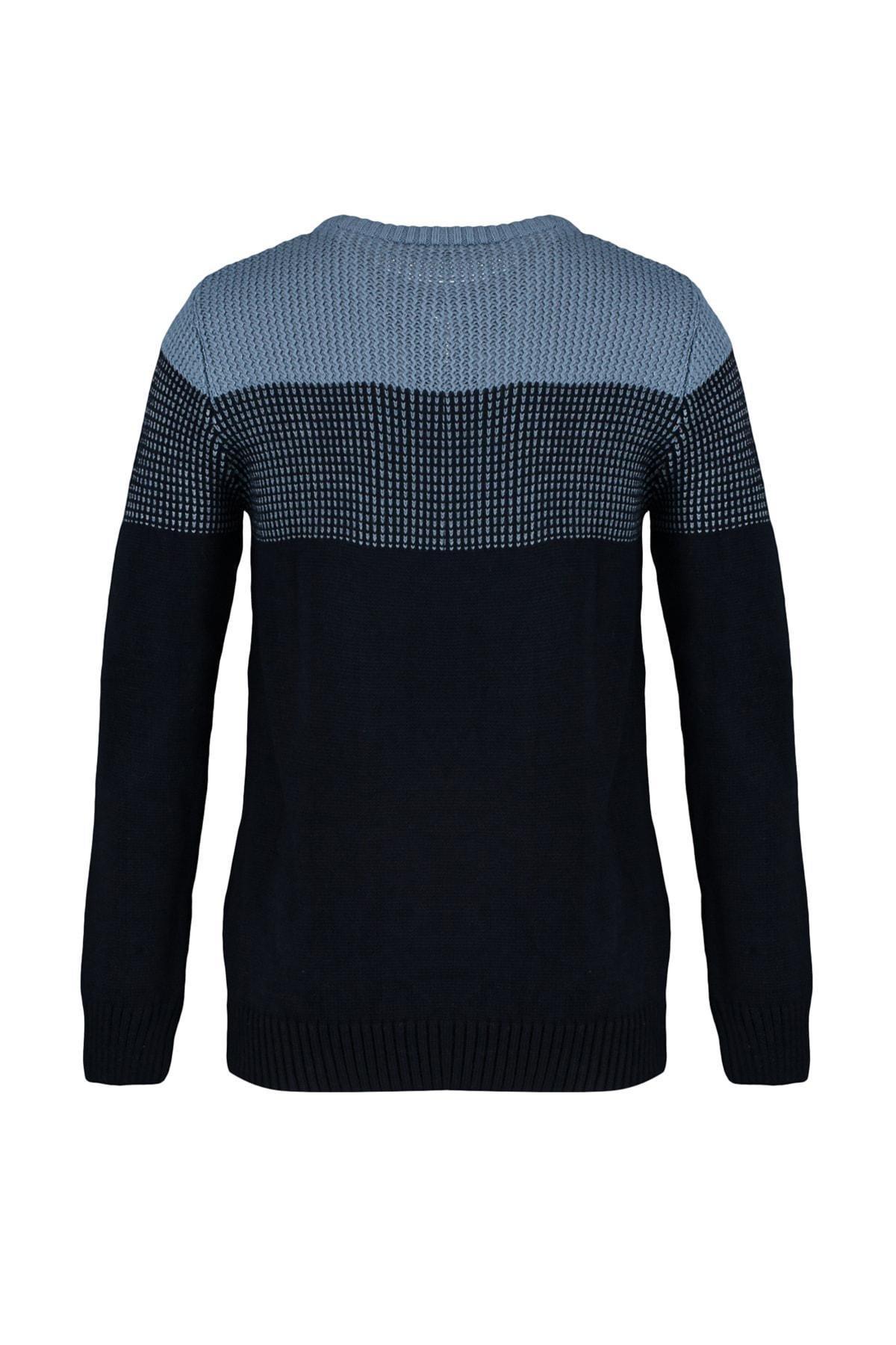 Multicolour Crew Neck Sweater, Dark blue, large image number 5