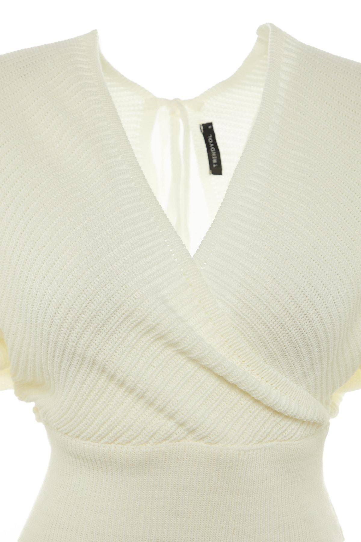 White Double-Breasted Sweater, , large image number 5